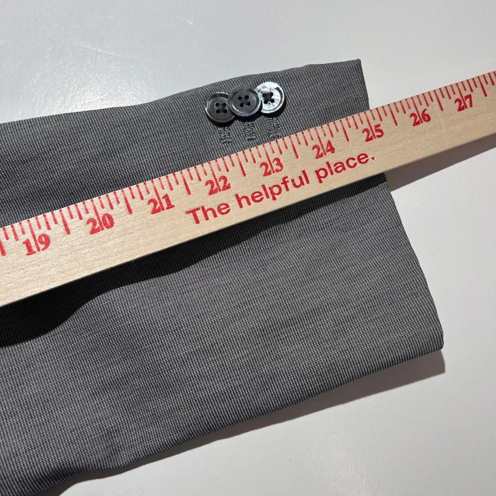 Banana Republic 42R Sport Coat Cotton Blend Grey Two Button Double Vented